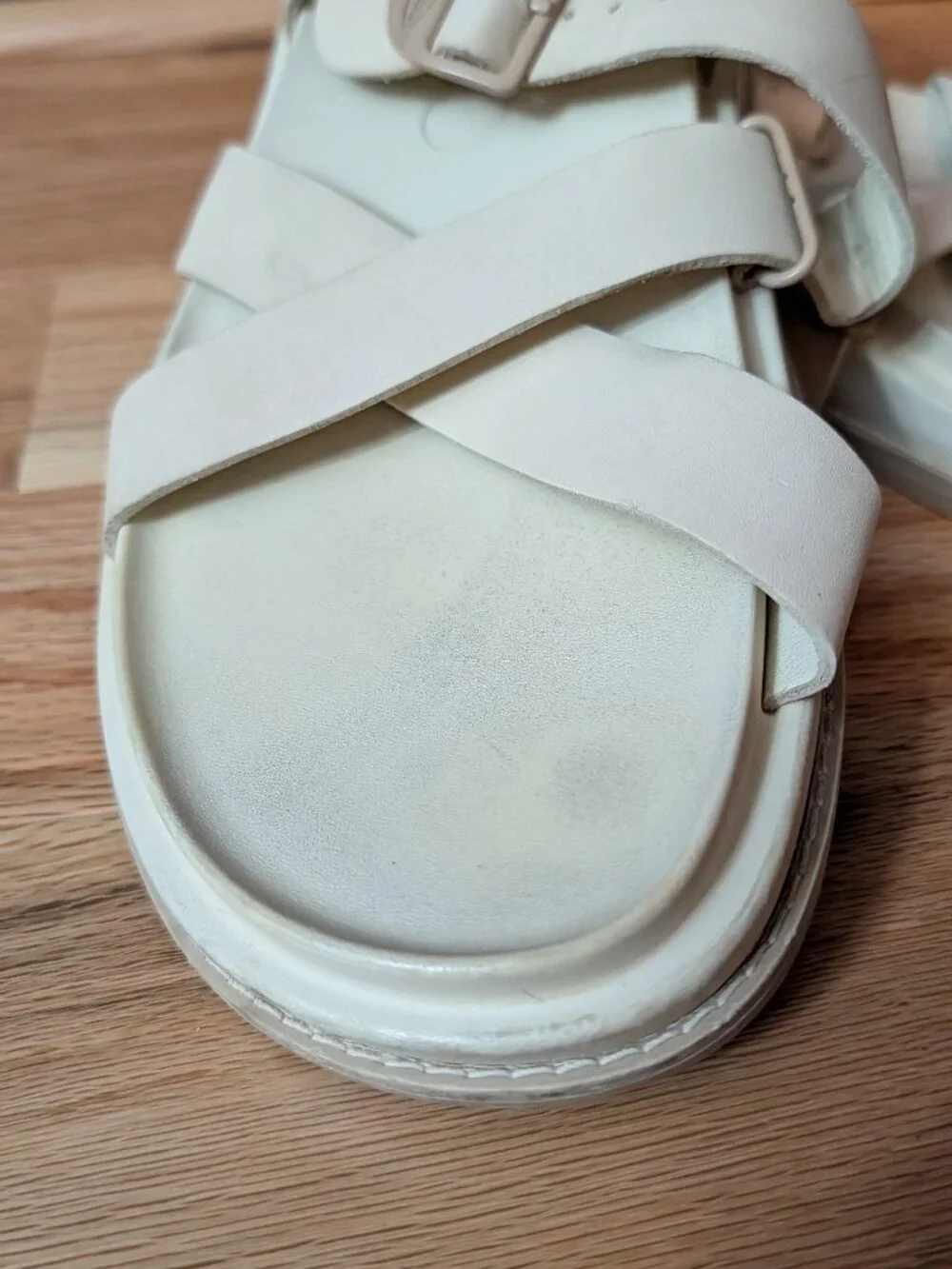 Chaco Townes Sandals cream leather sz 8 Angora Podiatrist Luvseat